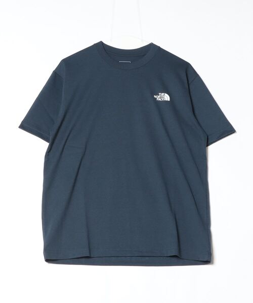THE NORTH FACE(ザノースフェイス)の「ザ ノース フェイス THE NORTH FACE S/S Bandana Square Logo Tee_ショートスリーブバンダナスクエアロゴティー(Tシャツ/カットソー・メンズ・グレー/ネイビー/ホワイト×ブラック/ブラック×グレー・L/LL/S/M)」の1枚目の写真