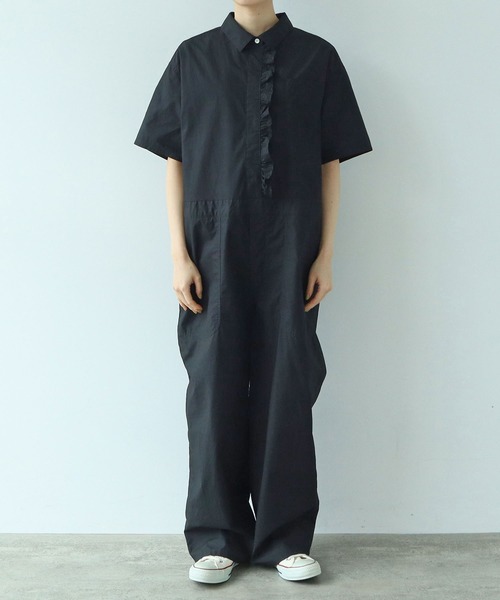 PAR ICI（パーリッシィ）の「【WEB別注】タイプライター フリルオールインワン（つなぎ/オールインワン・レディース・ブラック・FREE）」の21枚目の写真