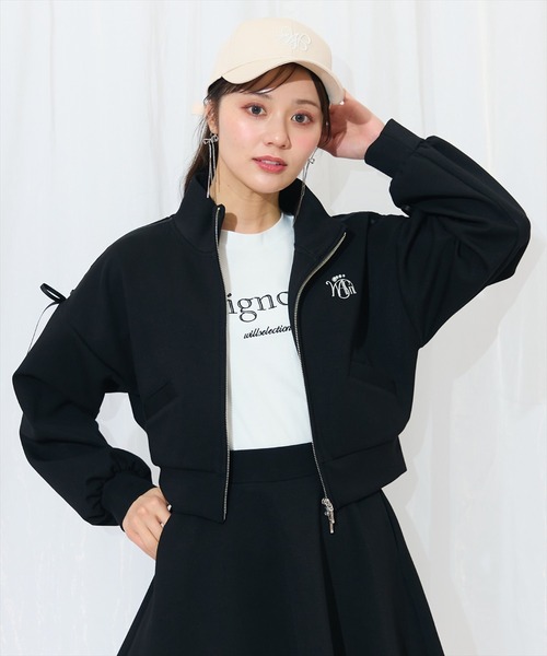 WILLSELECTION（ウィルセレクション）の「ロゴ刺繍リボントラックジャケット（パーカー・レディース・オフホワイト/ネイビー/ブラック/ピンク・FREE）」の22枚目の写真