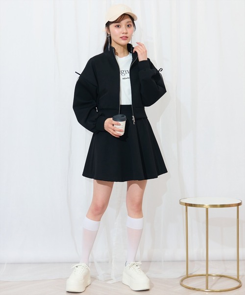 WILLSELECTION（ウィルセレクション）の「ロゴ刺繍リボントラックジャケット（パーカー・レディース・オフホワイト/ネイビー/ブラック/ピンク・FREE）」の19枚目の写真