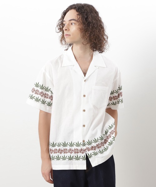 MANASTASH（マナスタッシュ）の「MANASTASH/マナスタッシュ/LINEN MANALOHA SHIRT（シャツ/ブラウス・メンズ・ブラック/ライトブルー/ホワイト・S/M/L/XL）」の2枚目の写真