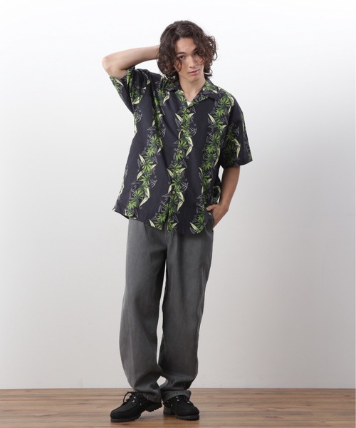 MANASTASH（マナスタッシュ）の「MANASTASH/マナスタッシュ/LINEN MANALOHA SHIRT（シャツ/ブラウス・メンズ・ブラック/ライトブルー/ホワイト・S/M/L/XL）」の6枚目の写真