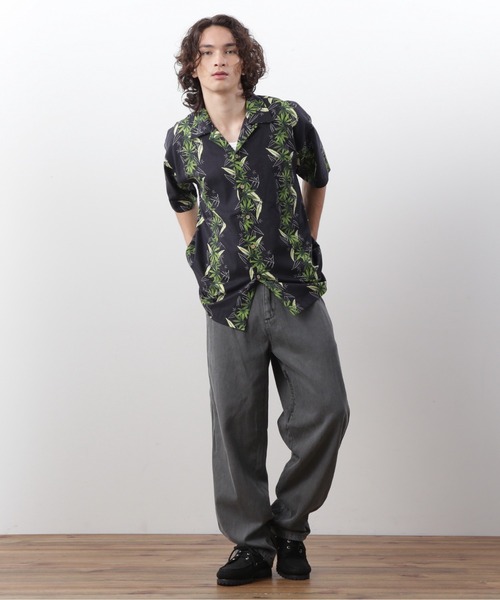 MANASTASH（マナスタッシュ）の「MANASTASH/マナスタッシュ/LINEN MANALOHA SHIRT（シャツ/ブラウス・メンズ・ブラック/ライトブルー/ホワイト・S/M/L/XL）」の7枚目の写真