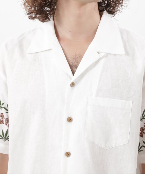 MANASTASH（マナスタッシュ）の「MANASTASH/マナスタッシュ/LINEN MANALOHA SHIRT（シャツ/ブラウス・メンズ・ブラック/ライトブルー/ホワイト・S/M/L/XL）」の11枚目の写真