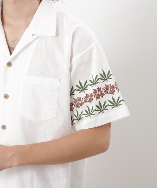 MANASTASH（マナスタッシュ）の「MANASTASH/マナスタッシュ/LINEN MANALOHA SHIRT（シャツ/ブラウス・メンズ・ブラック/ライトブルー/ホワイト・S/M/L/XL）」の12枚目の写真