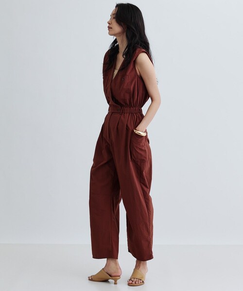 GALLEST（ギャレスト）の「Vネックオーバーオール（サロペット/オーバーオール・レディース・ダークブラウン/ブラック・36/38）」の3枚目の写真