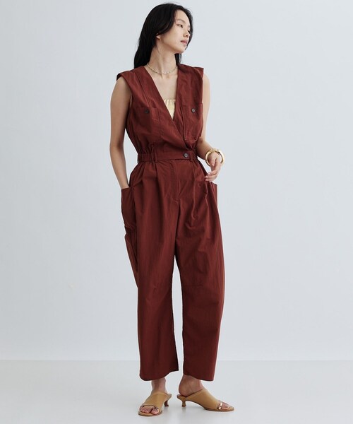 GALLEST（ギャレスト）の「Vネックオーバーオール（サロペット/オーバーオール・レディース・ダークブラウン/ブラック・36/38）」の5枚目の写真