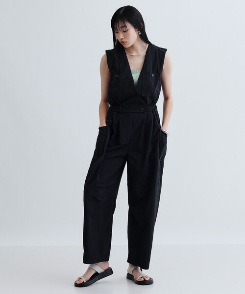 GALLEST（ギャレスト）の「Vネックオーバーオール（サロペット/オーバーオール・レディース・ダークブラウン/ブラック・36/38）」の9枚目の写真