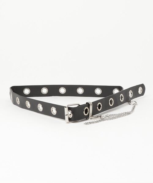 .KOM（ドットコム）の「『.KOM/ドットケーオーエム』チェーン&ポケットミニスカート【Y】【CN】（スカート・レディース・ブラック/グレー・FREE）」の7枚目の写真