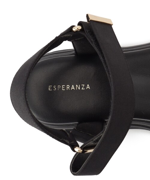 ESPERANZA（エスペランサ）の「厚底フラットスポサン（サンダル・レディース・ブラック/アイボリー・LL/S/M/L）」の11枚目の写真