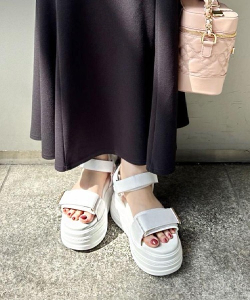 美品】エスペランサ 厚底サンダル 厚底フラットスポサン M