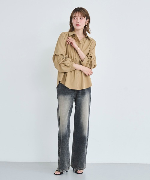attiree(アティレー)の「【S/M/Lサイズ展開】【Blackブリーチ加工】ハイウエストブラックデニム(デニムパンツ・レディース・ブラック・SMALL/MEDIUM/LARGE)」の9枚目の写真