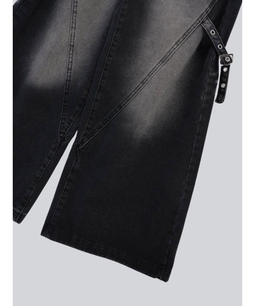 Uenui（ウニュイ）の「side belt tobi denim（デニムパンツ・レディース・ブラック・FREE）」の18枚目の写真