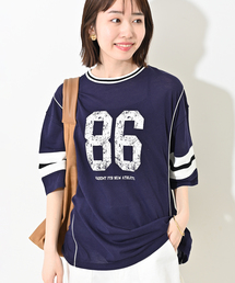 IENA - IENA  TWW*IENA 別注SUPER ビッグTシャツ　ネイビー IENA｜イエナのTシャツ/カットソー（ブルー・ネイビー/青色系