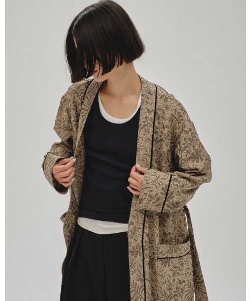 TODAYFUL（トゥデイフル）の「TODAYFUL Jacquard Piping Gown 12510003（ガウン/バスローブ・レディース・ベージュ・FREE）」の5枚目の写真