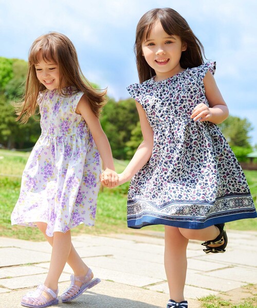 ANY（エニィ）の「総柄 サマーワンピース（ワンピース・キッズ・アイボリー系5/ブラック系3/ネイビー系7/ライラック系5/ピンク系3/サックスブルー系1/ネイビー系6・100/90/130/120/110）」の10枚目の写真