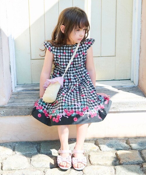 ANY（エニィ）の「総柄 サマーワンピース（ワンピース・キッズ・アイボリー系5/ブラック系3/ネイビー系7/ライラック系5/ピンク系3/サックスブルー系1/ネイビー系6・100/90/130/120/110）」の14枚目の写真