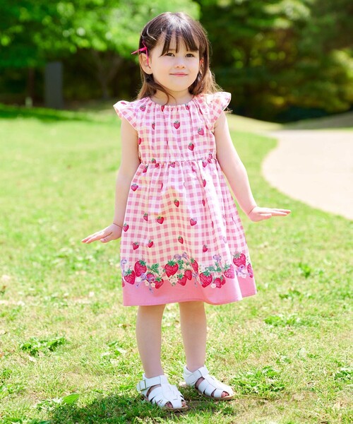 ANY（エニィ）の「総柄 サマーワンピース（ワンピース・キッズ・アイボリー系5/ブラック系3/ネイビー系7/ライラック系5/ピンク系3/サックスブルー系1/ネイビー系6・100/90/130/120/110）」の16枚目の写真