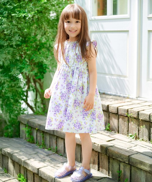 ANY（エニィ）の「総柄 サマーワンピース（ワンピース・キッズ・アイボリー系5/ブラック系3/ネイビー系7/ライラック系5/ピンク系3/サックスブルー系1/ネイビー系6・100/90/130/120/110）」の20枚目の写真