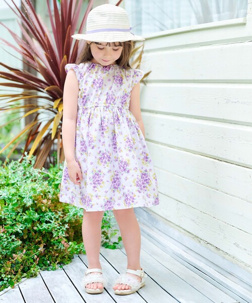 ANY（エニィ）の「総柄 サマーワンピース（ワンピース・キッズ・アイボリー系5/ブラック系3/ネイビー系7/ライラック系5/ピンク系3/サックスブルー系1/ネイビー系6・100/90/130/120/110）」の21枚目の写真