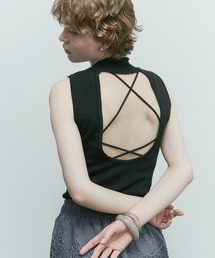 uyu. | バックオープンノースリーブニットトップス(Tシャツ/カットソー)