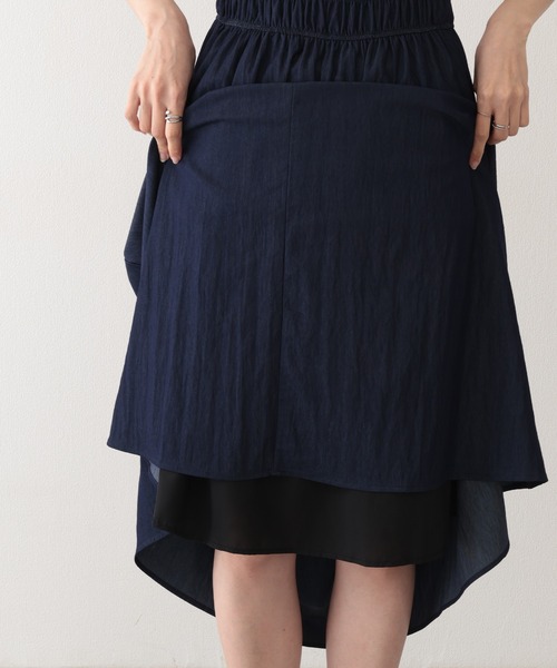 Lace Ladies(レースレディース)の「タイ付き付き パフスリーブ ギャザー ロング ワンピース(ワンピース・レディース・イエロー/ネイビー・FREE)」の19枚目の写真