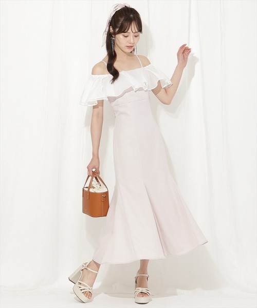 WILLSELECTION（ウィルセレクション）の「メロウラッフルマーメイドワンピース（ワンピース・レディース・ミント/ピンク/サックスブルー・FREE）」の3枚目の写真