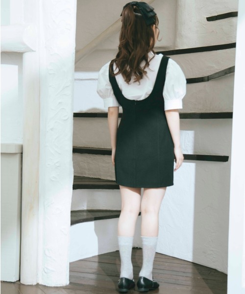 TITTY&CO.（ティティーアンドコー）の「リボンデザインミニワンピース（ワンピース・レディース・ブラック/ベージュ・FREE）」の10枚目の写真