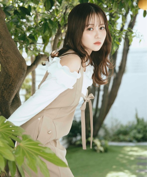 TITTY&CO.（ティティーアンドコー）の「リボンデザインミニワンピース（ワンピース・レディース・ブラック/ベージュ・FREE）」の17枚目の写真