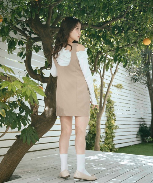 TITTY&CO.（ティティーアンドコー）の「リボンデザインミニワンピース（ワンピース・レディース・ブラック/ベージュ・FREE）」の22枚目の写真