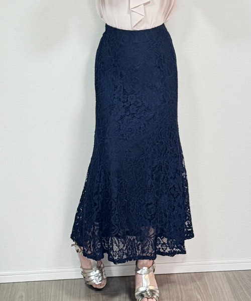 Coo+i（クーイ）の「総レーススカート（スカート・レディース・ネイビー/グレー/ブラック・M/L）」の3枚目の写真