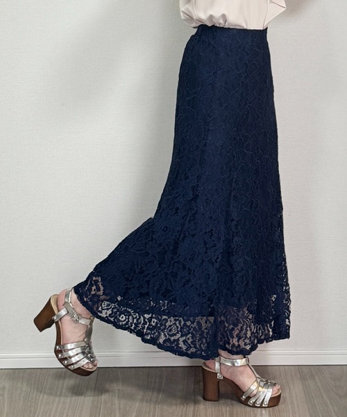 Coo+i（クーイ）の「総レーススカート（スカート・レディース・ネイビー/グレー/ブラック・M/L）」の6枚目の写真