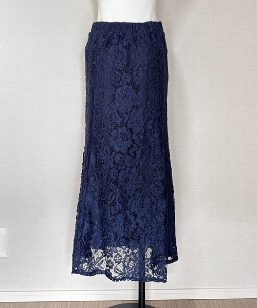 Coo+i（クーイ）の「総レーススカート（スカート・レディース・ネイビー/グレー/ブラック・M/L）」の11枚目の写真