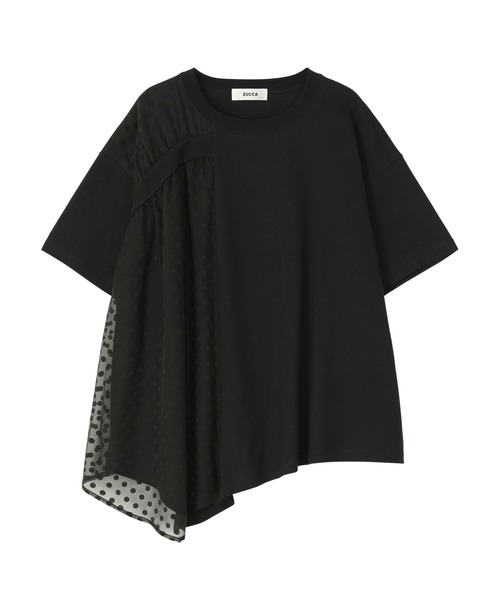 ZUCCa（ズッカ）の「オパールドットジャージィー / Tシャツ / S（Tシャツ/カットソー・レディース・ホワイト/ブラック/ネイビー・M size）」の2枚目の写真