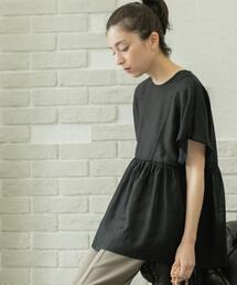 OPAQUE.CLIP | 麻混シアーペプラムブラウス【洗濯機洗い可】(シャツ/ブラウス)