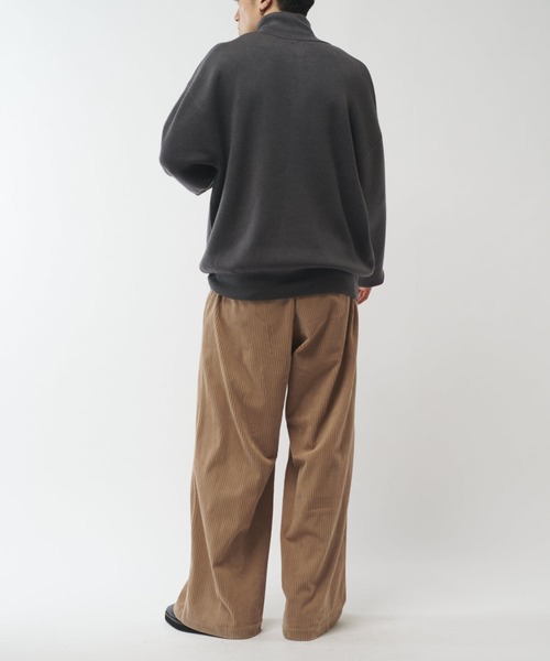 Lui's(ルイス)の「ウォッシャブルハーフZIPニット(ニット/セーター・メンズ・ブラウン/ホワイト/チャコールグレー/ブラック・S/M)」の10枚目の写真