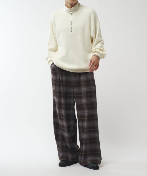 Lui's(ルイス)の「ウォッシャブルハーフZIPニット(ニット/セーター・メンズ・ブラウン/ホワイト/チャコールグレー/ブラック・S/M)」の14枚目の写真