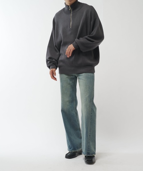 Lui's(ルイス)の「ウォッシャブルハーフZIPニット(ニット/セーター・メンズ・ブラウン/ホワイト/チャコールグレー/ブラック・S/M)」の18枚目の写真