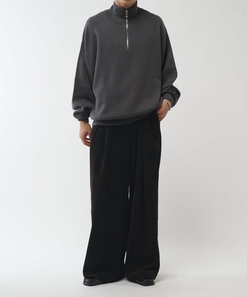 Lui's(ルイス)の「ウォッシャブルハーフZIPニット(ニット/セーター・メンズ・ブラウン/ホワイト/チャコールグレー/ブラック・S/M)」の19枚目の写真