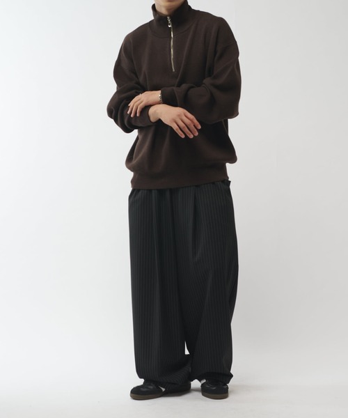 Lui's(ルイス)の「ウォッシャブルハーフZIPニット(ニット/セーター・メンズ・ブラウン/ホワイト/チャコールグレー/ブラック・S/M)」の20枚目の写真