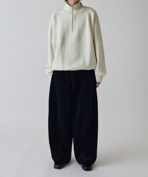 Lui's(ルイス)の「ウォッシャブルハーフZIPニット(ニット/セーター・メンズ・ブラウン/ホワイト/チャコールグレー/ブラック・S/M)」の22枚目の写真