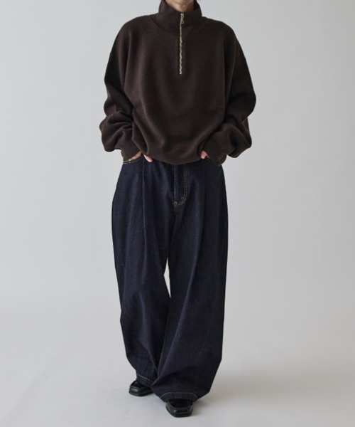 ウォッシャブルハーフZIPニット（ニット/セーター）｜Lui's（ルイス