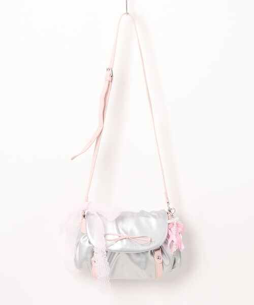 aimoha（アイモハ）の「リボンデコレーションショルダーバッグ（ショルダーバッグ・レディース・シルバー/ブラック/ピンク・FREE）」の21枚目の写真