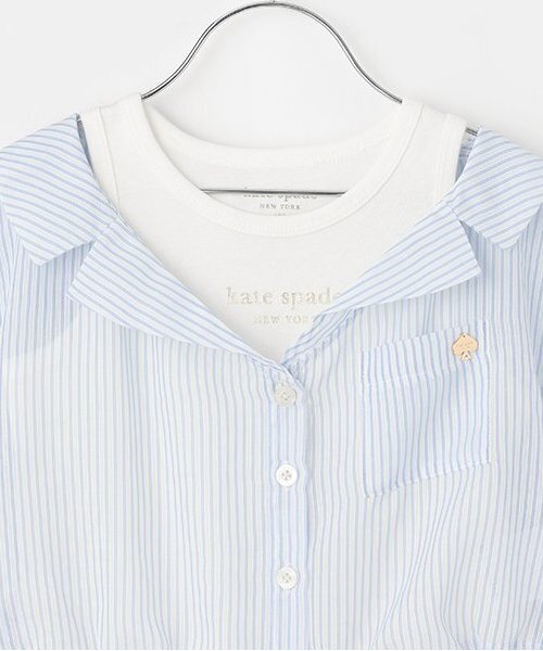 kate spade new york kids（ケイトスペードニューヨーク）の「トドラー シアーシャツ&タンクトップセット（シャツ/ブラウス・キッズ・サックスブルー/ブラック・120cm/130cm）」の5枚目の写真