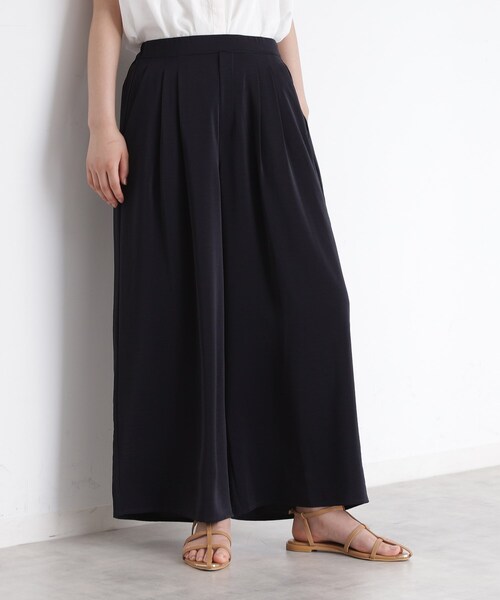THE SHOP TK (ザ ショップ ティーケー )の「タックワイドパンツ【UV/洗濯機OK/セットUP可】(その他パンツ・レディース・ベージュ/ネイビー/アイボリー・12/13)」の8枚目の写真