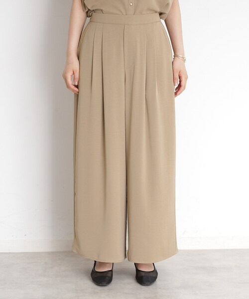 THE SHOP TK (ザ ショップ ティーケー )の「タックワイドパンツ【UV/洗濯機OK/セットUP可】(その他パンツ・レディース・ベージュ/ネイビー/アイボリー・12/13)」の17枚目の写真