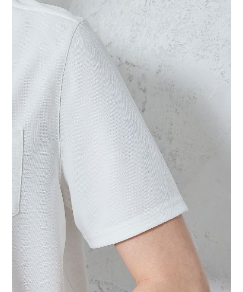 Perfect Suit FActory（パーフェクトスーツファクトリー）の「【高通気】レギュラー半袖ポロシャツ　ホワイト/ブラック/ネイビー（ポロシャツ・メンズ・ブラック/ネイビー/オフホワイト・L/M）」の9枚目の写真