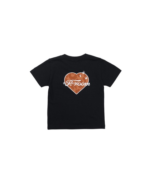 #Re:room mini（リルームミニ）の「RrmレオパードハートエンブロイダリーTシャツ（Tシャツ/カットソー・メンズ・ホワイト/ブラック・110/100）」の2枚目の写真