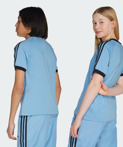 【adidas】スリーストライプス リブ Tシャツ★カラー多数あり♪ adidas tシャツ アディカラー スリーストライプス 長袖クロップT