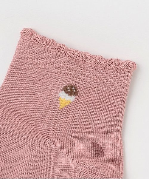 petit main（プティマイン）の「GIRLS接触冷感ソックス2P（ソックス/靴下・キッズ・ピンク系その他/サックスブルー/アイボリー・SS/M/L/S）」の8枚目の写真